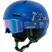 Alpina Zupo 2 Disney Set Skihelm inklusive Skibrille (52-56 cm, 30 lilo & stich, inkl. scarabeo blue)