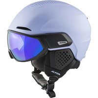 Alpina Alto Q-Lite Visier Skihelm (55-59 cm, 55 lilac/black matt)