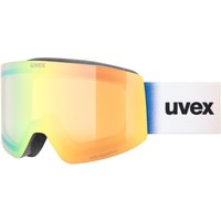 uvex Provoqe FM Brillenträger Skibrille (2430 black matt, mirror green/yellow clear (S1))