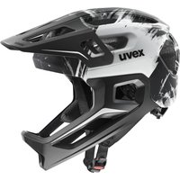 uvex React Jr. Fullface Helm (52-56 cm, 01 black/white matt)