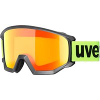 uvex Athletic CV Skibrille Brillenträger (3030 black matt, mirror orange/colorvision yellow (S1))