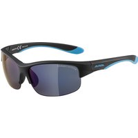 Alpina Flexxy Youth Kinder Sportbrille (330 black matt/blue, Scheibe: blue mirror (S3))