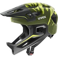 uvex React Jr. Fullface Helm (52-56 cm, 04 dark olive matt)