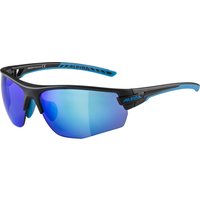 Alpina Tri-Effect 2.0 HR Sportbrille mit Wechselscheiben (331 black/cyan matt, Scheibe: Ceramic mirror, blue mirror/clear/orange mirror (S3-0-2))