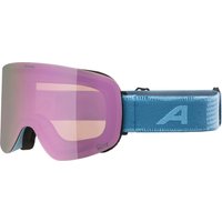 Alpina Penken Q-Lite Skibrille (881 smoke/blue matt, Scheibe: Q-Lite, mirror rose (S2))