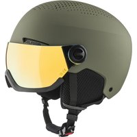 Alpina Arber Visier Skihelm (58-61 cm, 60 olive matt)