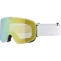 Alpina Penken Skibrille (811 white matt, Scheibe: mirror (S3))