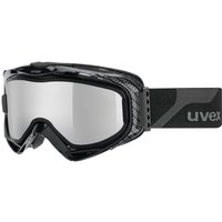 uvex g.gl 300 Take Off Polavision Brillenträgerskibrille (2126 schwarz, mirror silver/polavision brown/clear (S1+S3))