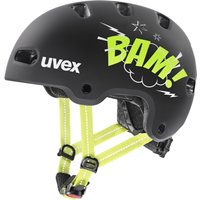 uvex Kid 4 Style Kinderfahrradhelm (55-58 cm, 01 bam black/lime matt)