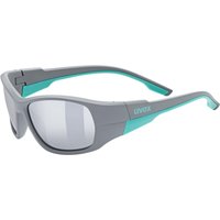 uvex Sportstyle 514 Kinder Sonnenbrille (5716 grey matt, mirror silver (S3))