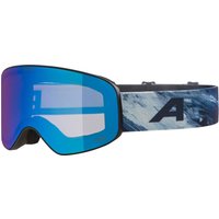 Alpina Fernie Kinderskibrille (882 black/blue matt, Scheibe: mirror blue (S2))