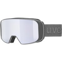 uvex Saga Take Off Skibrille (5030 rhino matt, mirror silver/lasergold lite/clear (S1/S3))