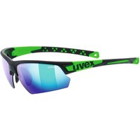 uvex Sportstyle 224 Sportbrille (2716 black mat/green, mirror green (S3))