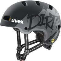 uvex Kid 4 Style Mips Kinderfahrradhelm (55-58 cm, 01 dirt black matt)