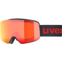uvex pwdr FM Skibrille (3030 black matt, mirror red/orange clear (S2))