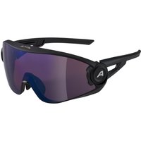 Alpina 5W1NG Q+VM Sportbrille (531 black matt, Quattroflex+Varioflex, Scheibe: blue mirror (S3))