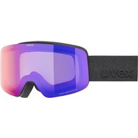uvex pwdr FM Skibrille (2130 black matt, mirror ruby/green clear (S2))