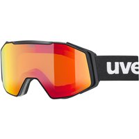 uvex Gravity FM Brillenträger Skibrille (2050 black matt, mirror red/orange clear (S2))
