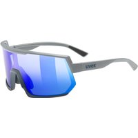 uvex Sportstyle 235 Sportbrille (5416 rhino/deep space mat, mirror blue (S2))