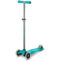 Micro Maxi Deluxe Glow LED Kinderkickboard (jelly green)