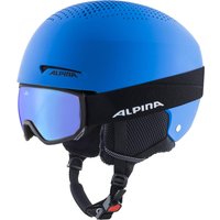 Alpina Zupo Set Skihelm + Skibrille Scarabeo (48-52 cm, 80 blue matt inkl. Scarabeo)