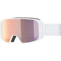 uvex Saga Take Off Skibrille (1130 white, mirror rose/lasergold lite/clear (S1/S3))
