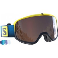 Salomon Four Seven Racing Rennskibrille (blau, Scheibe: 3 lenses allweather)