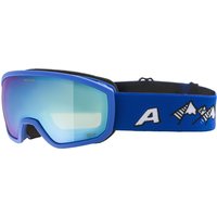Alpina Scarabeo Jr Q-Lite Skibrille Brillenträger (881 blue matt, Scheibe: MIRROR blue (S2))