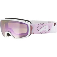 Alpina Scarabeo Jr Q-Lite Skibrille Brillenträger (813 white/rose matt, Scheibe: MIRROR rose (S2))