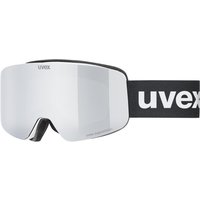 uvex pwdr FM Skibrille (1030 white matt, mirror silver/green clear (S2))