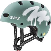 uvex Kid 4 Style Mips Kinderfahrradhelm (55-58 cm, 03 spray sage green matt)