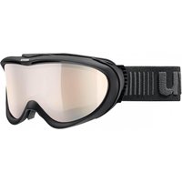 uvex Comanche VLM Brillenträger Skibrille (2030 black mat, litemirror silver variomatic/polavision/clear)
