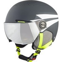 Alpina Zupo Visor Kinderskihelm (54-58 cm, 32 charcoal/neon matt)