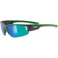 uvex Sportstyle 215 Sportbrille (2716 black mat green, mirror green (S3))