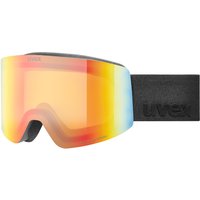 uvex Provoqe FM Brillenträger Skibrille (2230 black matt, mirror rainbow/yellow clear (S2))