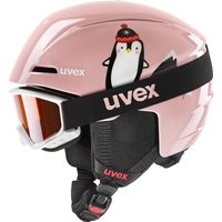uvex Viti Kinder Skihelm Set (46-50 cm, 15 pink penguin)