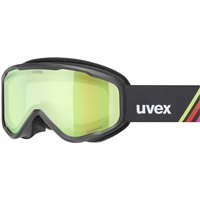 uvex Speedy Nova FM Kinderskibrille (2430 black matt, mirror yellowgreen/yellow clear (S1))