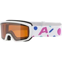 Alpina Scarabeo Jr Skibrille (152 white/rose matt, Scheibe: DOUBLEFLEX orange (S2))
