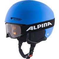 Alpina Zupo Set Skihelm + Skibrille Piney (48-52 cm, 80 blue matt inkl. Piney)
