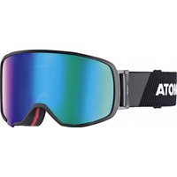 Atomic Revent Large Racing Skibrille (black/white, Scheibe green stereo HD)