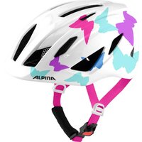 Alpina Pico Kinder Fahrradhelm (50-55 cm, 10 pearlwhite butterflies gloss)