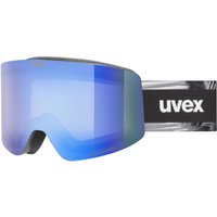 uvex Provoqe FM Brillenträger Skibrille (2330 black matt, mirror blue/green clear (S2))