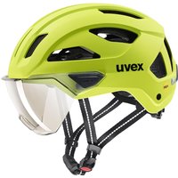 uvex Stride Visor Mips Fahrradhelm (59-61 cm, 03 lime matt (litemirror silver))