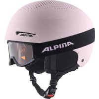 Alpina Zupo Set Skihelm + Skibrille Piney (48-52 cm, 60 light rose matt inkl. Piney)