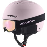 Alpina Zupo Set Skihelm + Skibrille Scarabeo (48-52 cm, 60 light rose matt inkl. Scarabeo)