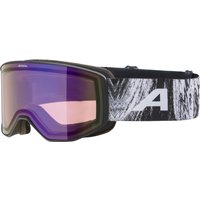 Alpina Venet Quattroflex Skibrille (833 black glacier matt, Scheibe: blue (S2))