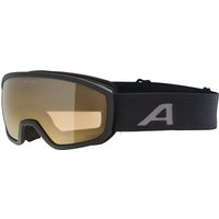 Alpina Scarabeo Jr Q-Lite Skibrille Brillenträger (831 black matt, Scheibe: MIRROR gold (S2))