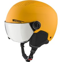 Alpina Zupo Visor Kinderskihelm (48-52 cm, 45 burned/yellow matt)
