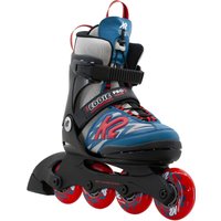 K2 Eddie Pro Junior Inlineskate Boy (32.0-37.0, (72 mm Räder) gray/blue)