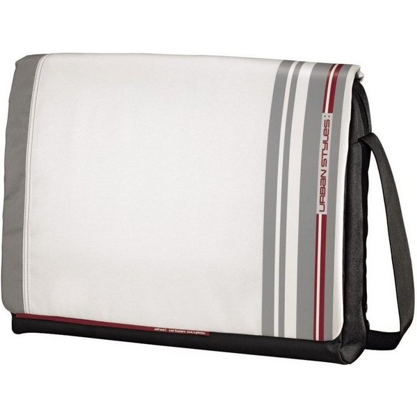 aha Laptoptasche Messenger Bag Fog Weiß Notebook-Tasche 15-16", Laptop-Sleeve Magnetverschluss für 15" 15,4" 15,6" 16" Zoll Laptop